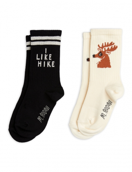 MINI RODINI Socken Hike+Deer 2er Pack